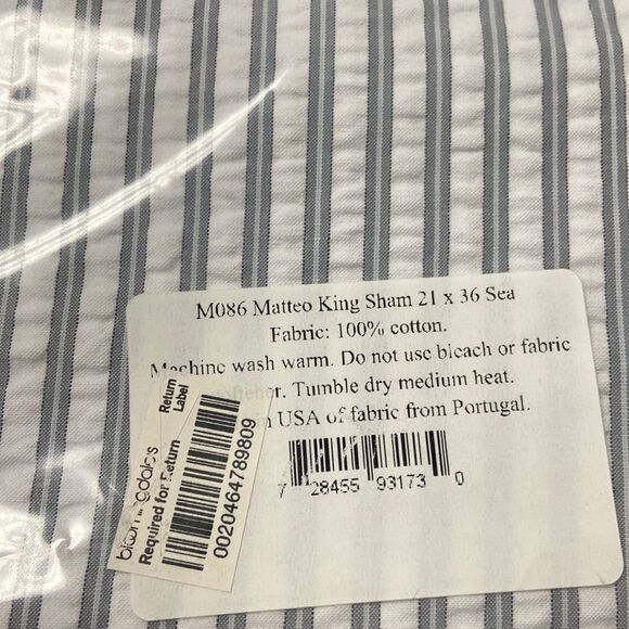 MATOUK Matteo king 21in X 36 in King Sham MATOUK - Picture 5 of 5